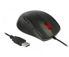 Delock pelės ergonomiška optinė 5 mygtukai kairiarankė USB-A