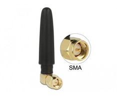 Delock WLAN 802.11 b/g/n antenos SMA kištukas 90° 2 dBi omni su pasvirimo jungtimi