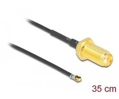 Delock Antennenkabel SMA Buchse zum Einbau zu MHF® 4L LK Stecker 1.37 35 cm