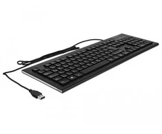 Klaviatūra Delock Klaviatūra su USB jungtimi su laidu 1,5 m juoda (Vanduo-Drop)
