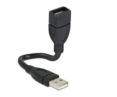 DELOCK kabelis USB 2.0 A kištukas > Moteriškas ShapeCable 0,15 m