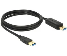 „Delock“ USB 3.0 duomenų perdavimo laidas, skirtas kompiuteriams, 1,5 m, AM-AM (valdo 2 kompiuterius su viena pele ir klaviatūra)