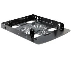 DELOCK rėmas 3,5 colio > 2 x 2,5" HDD metalinis juodas