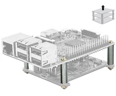 Metaliniai tarpikliai Delock M2.5 20mm + varžtai ir veržlės, skirti Raspberry Pi, x4