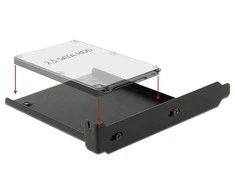 Delock montavimo rėmelis 1 2,5 colio HDD kompiuterio lizde juodas (182120)