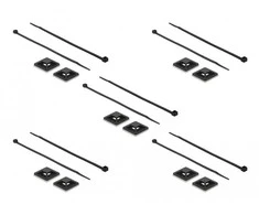 Delock Befestigungssockel 30 x 30 mm mit Kabelbinder L 200 x B 4,8 mm juodas