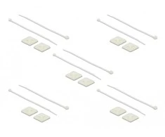 Delock Befestigungssockel 30 x 30 mm mit Kabelbinder L 200 x B 4,8 mm baltas