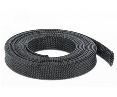 OPLOT NA KABLE DELOCK 10M 19MM ROZCIAGANY JUODA POLIESTER