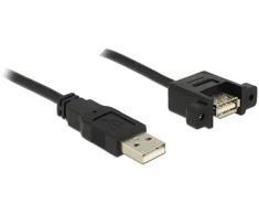 Delock Cable USB 2.0 A tipo kištukas > USB 2.0 A tipo lizdas, skirtas montuoti 1 m
