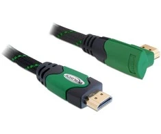 Delock kabelis HDMI A kištukas > HDMI A kištukas kampinis 4K 1 m