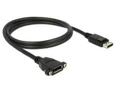 Sonstige Delock 1m M-F - 1 m - DisplayPort - DisplayPort - Vyriškas - Moteris - Auksinis