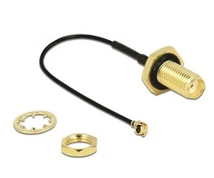 Delock antenos kabelio SMA lizdas, skirtas montuoti > Suderinamas su MHF /U.FL-LP-068