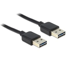 Kabelis USB Delock USB-A - USB-A 1 m Juodas (83460)