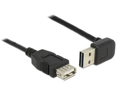 USB kabelis Delock USB-A - USB-A 1 m Juodas (83547)