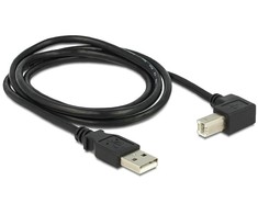Delock Kabelis USB AM/BM 1m Juodas Kątowy