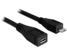 Delock ilgintuvas USB 2.0 tipo Micro-B kištukas > USB 2.0 tipo Micro-B lizdas