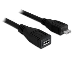 Delock ilgintuvas USB 2.0 tipo Micro-B kištukas > USB 2.0 tipo Micro-B lizdas