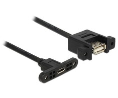 Delock Kabelis USB 2.0 Micro B Buchse zum Einbau USB 2.0 A 1 m