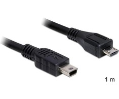 DELOCK cable USB micro-B St/ USB mini St 1m