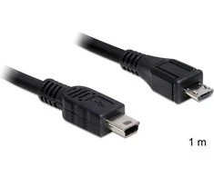 DELOCK cable USB micro-B St/ USB mini St 1m
