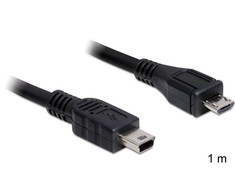 DELOCK cable USB micro-B St/ USB mini St 1m