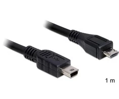 DELOCK cable USB micro-B St/ USB mini St 1m
