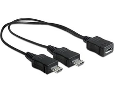 DELOCK 65440 Delock USB micro B laidas > 2 x USB micro-B vyriškas 20,5 cm