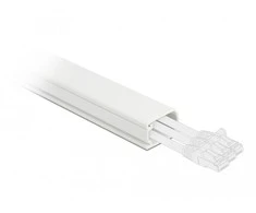 Delock kabelio kanalas su dangteliu lipnus 26 x 13 mm - ilgis 1 m baltas