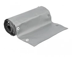 OPLOT NA KABLE DELOCK 2M 50MM ZATRZASKI ODPORNOŚĆ CIEPLNA JUODA/PILKA PVC