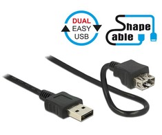 USB kabelis Delock USB-A - USB-A 2 m Juodas (83665)