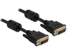 Delock 2m DVI-I - 2 m - DVI-I - DVI-I - Juodas - Auksinis - Vyriškas/Vyras