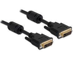 Delock 2m DVI-I - 2 m - DVI-I - DVI-I - Juodas - Auksinis - Vyriškas/Vyras