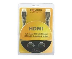 Delock kabelis HDMI A kištukas > HDMI A kištukas tiesus / tiesus 2 m Premium