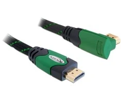 Delock kabelis HDMI A kištukas > HDMI A kištukas kampinis 4K 2 m
