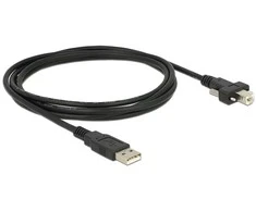 Delock 2m USB 2.0 - 2 m - USB A - USB B - USB 2.0 - Male/Male - Juodas