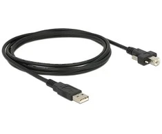 Delock 2m USB 2.0 - 2 m - USB A - USB B - USB 2.0 - Male/Male - Juodas