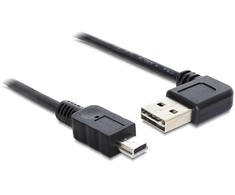 Delock Cable EASY USB 2.0-A > Mini USB 5 kontaktų kampu dešinė/kairė 2 m