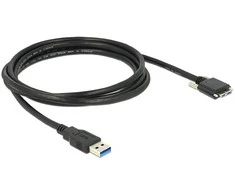 USB laidas Delock USB-A į microUSB 2 m juodas (83598)