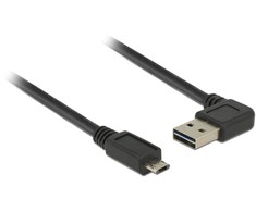 Kabelis USB Delock Easy USB, Typ Micro-B, 2m, juoda (85166)