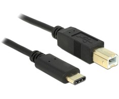 DELOCK Cable Cable USB Type-C 2.0 vyriškas > USB 2.0 Type-B male 2.0 m juodas