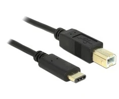 DELOCK Cable Cable USB Type-C 2.0 vyriškas > USB 2.0 Type-B male 2.0 m juodas