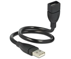 USB kabelis Delock USB-A - USB-A 0.35 m Juodas (83498)