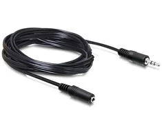 Delock Kabelis minijack plėtinys M/F 3Pin 5m juoda