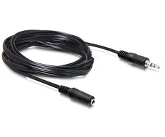 Delock Kabelis minijack plėtinys M/F 3Pin 5m juoda