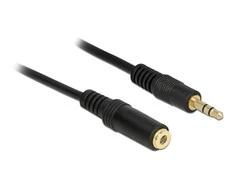 Delock Kabelis Extension Cable Minijack M/F 3Pin 1m juoda