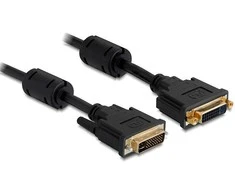 KABELIS DVI-I(M)(24+5)->DVI-I(M)(24+5) 3M JUODA DUAL LINK FERITAS DELOCK