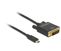 Delock 3m - USB-C/DVI 24+1 - 3840 x 2160 pikselių