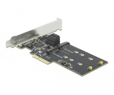 Delock karta PCI Express x4 - 2x M.2 Key B + 3x SATA žemo profilio