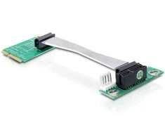 Delock Riser kortelė PCIe X1 lanksti - 13 cm kabelis / jungtys