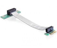 Delock stovo kortelė PCI Express x1 su lanksčiu kabeliu, nukreiptu į kairę